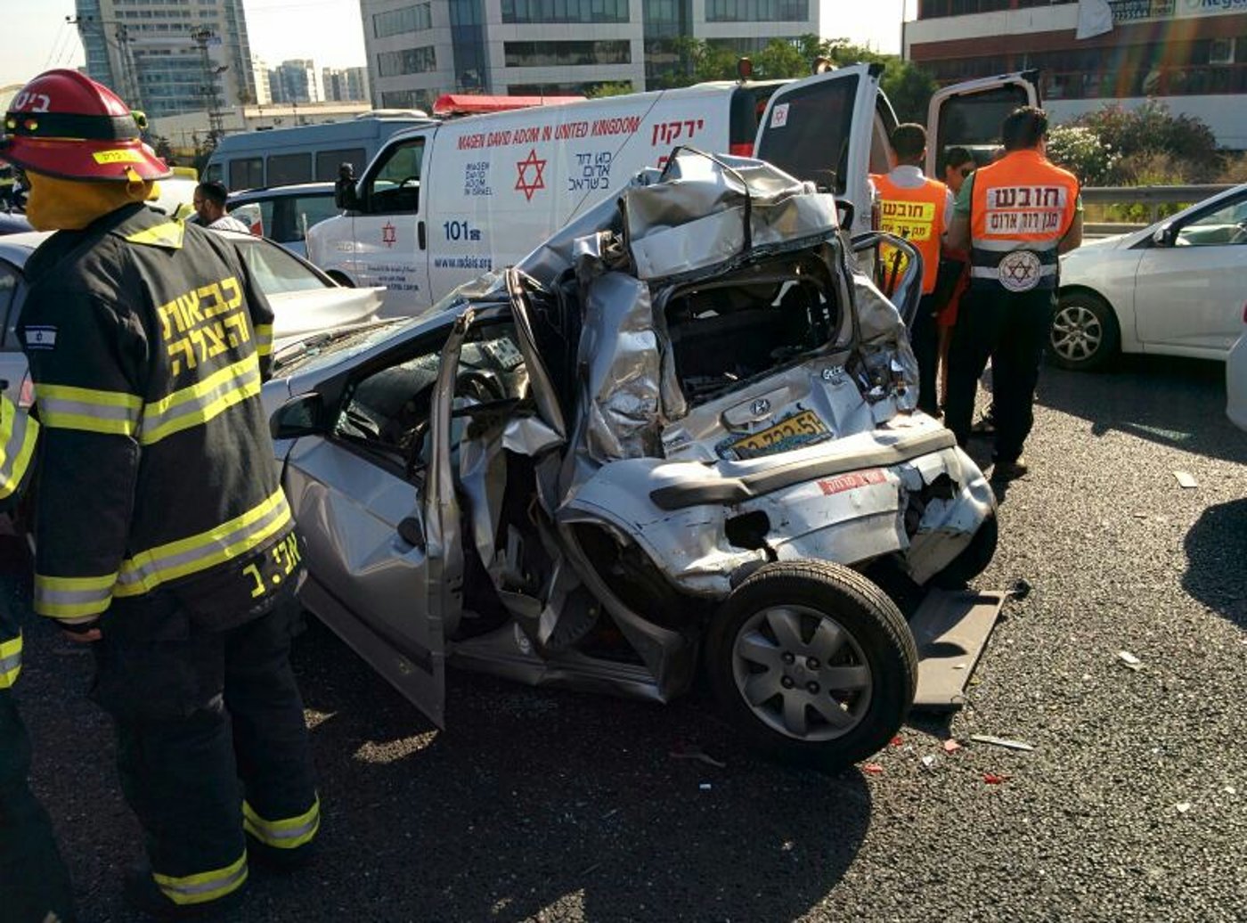 כביש 4: תאונה בעת האזעקה