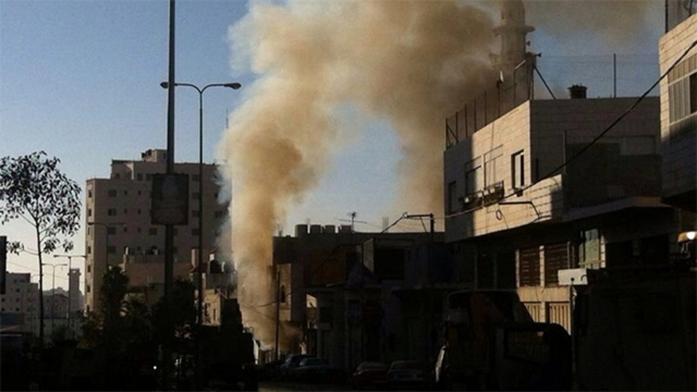 לאחר החיסול: עשן מיתמר בחברון, הבוקר