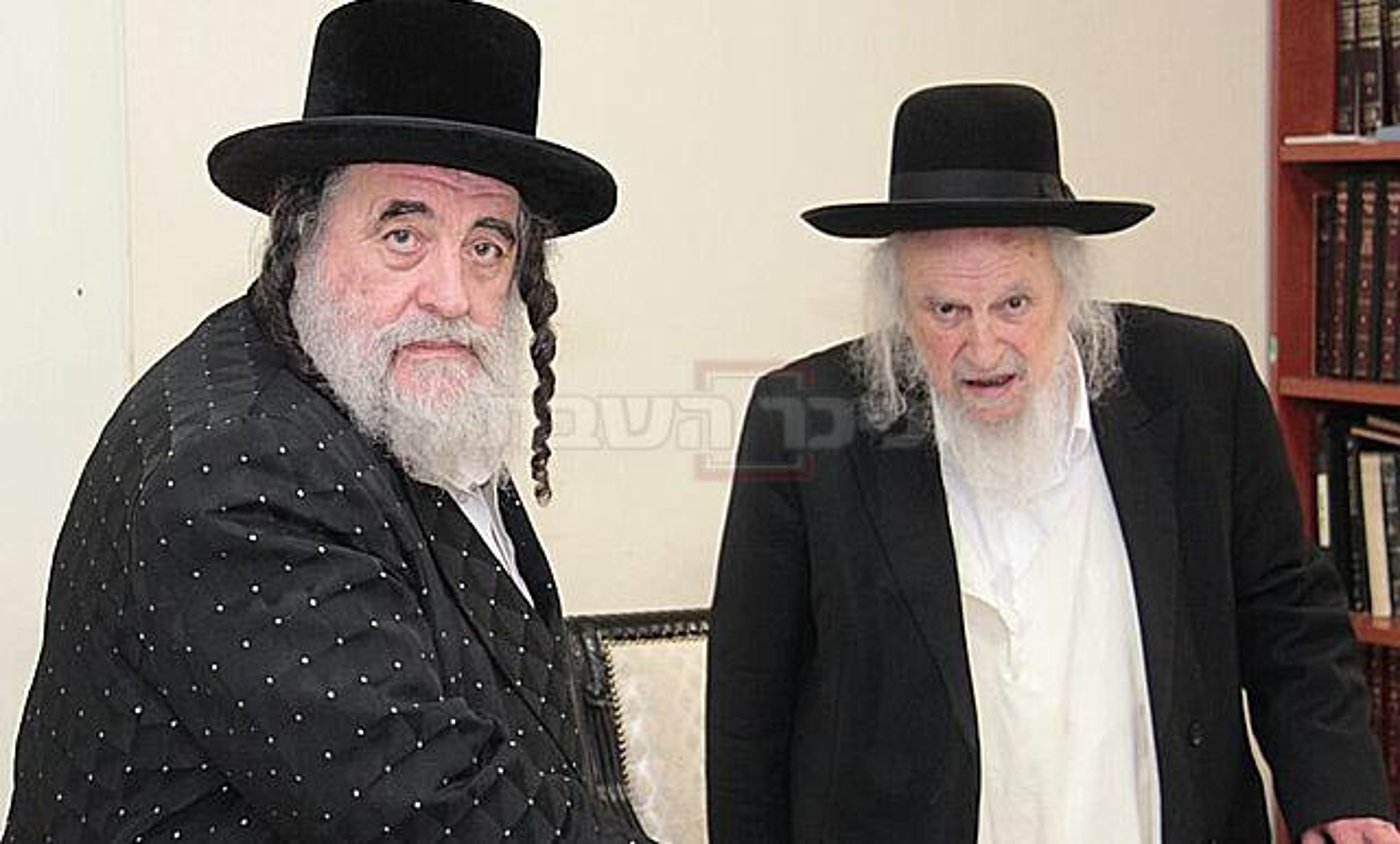 תיעוד בלעדי: הרבי מויז'ניץ נועד עם רבי שמואל אוירבך
