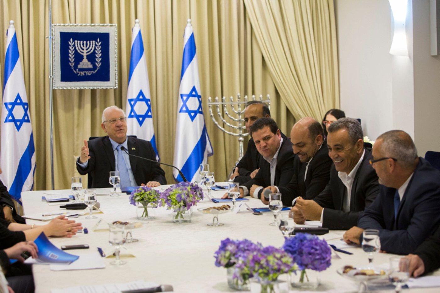 נציגי הרשימה הערבית אצל הנשיא ריבלין