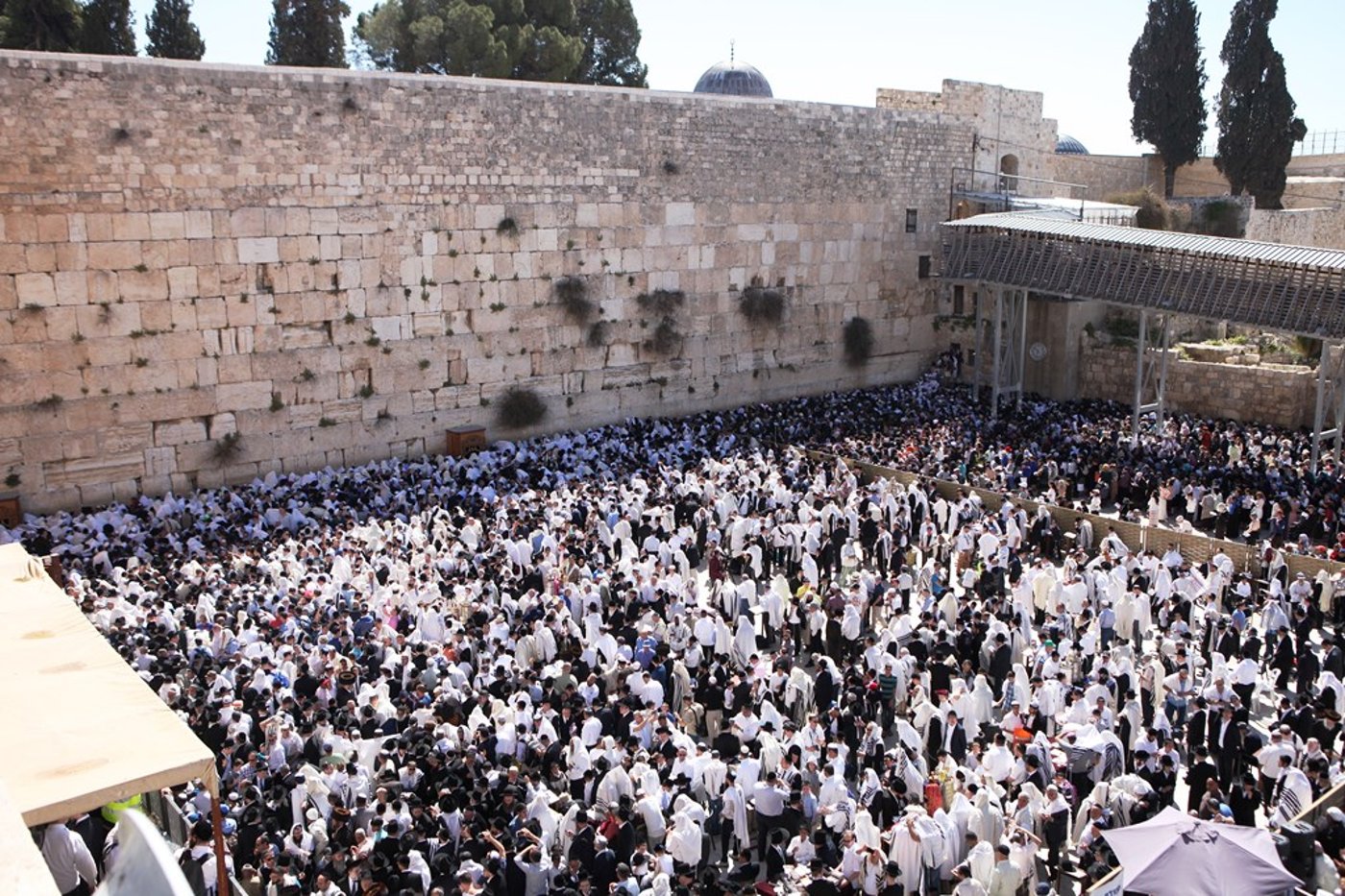 לְבָרֵךְ אֶת עַמּו יִשרָאֵל בְּאַהֲבָה: צפו בברכת הכהנים בכותל המערבי