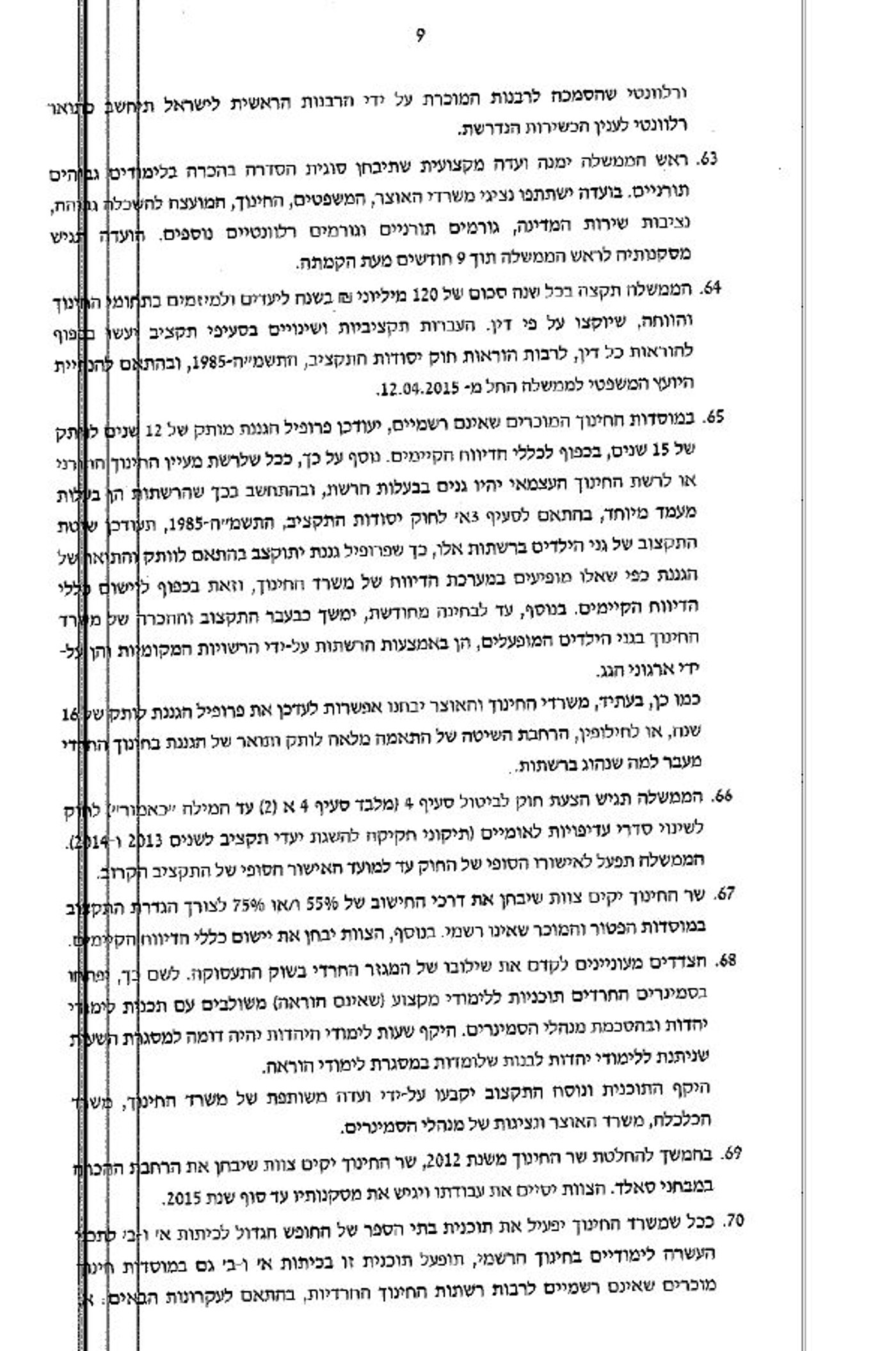 אלו הישגי החרדים: ההסכם המלא בין יהדות התורה לליכוד