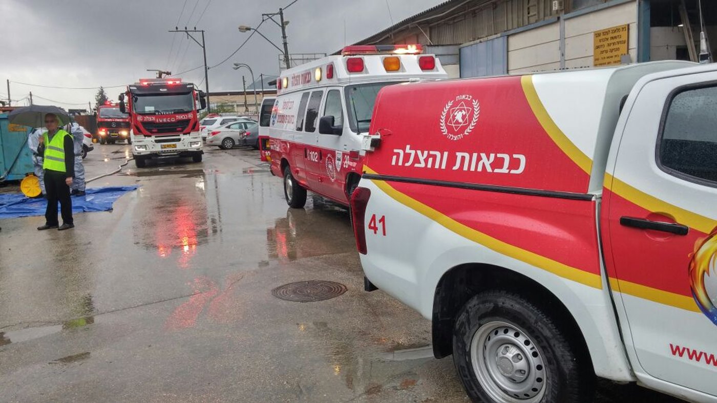 צפו: לוחמי האש תרגלו דליפת חומרים מסוכנים