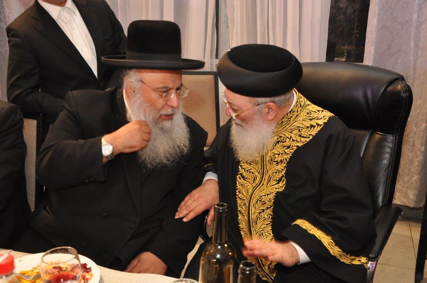 שמחת חתונת נכדת הראשל"צ ורבה של ירושלים הגר"ש עמאר