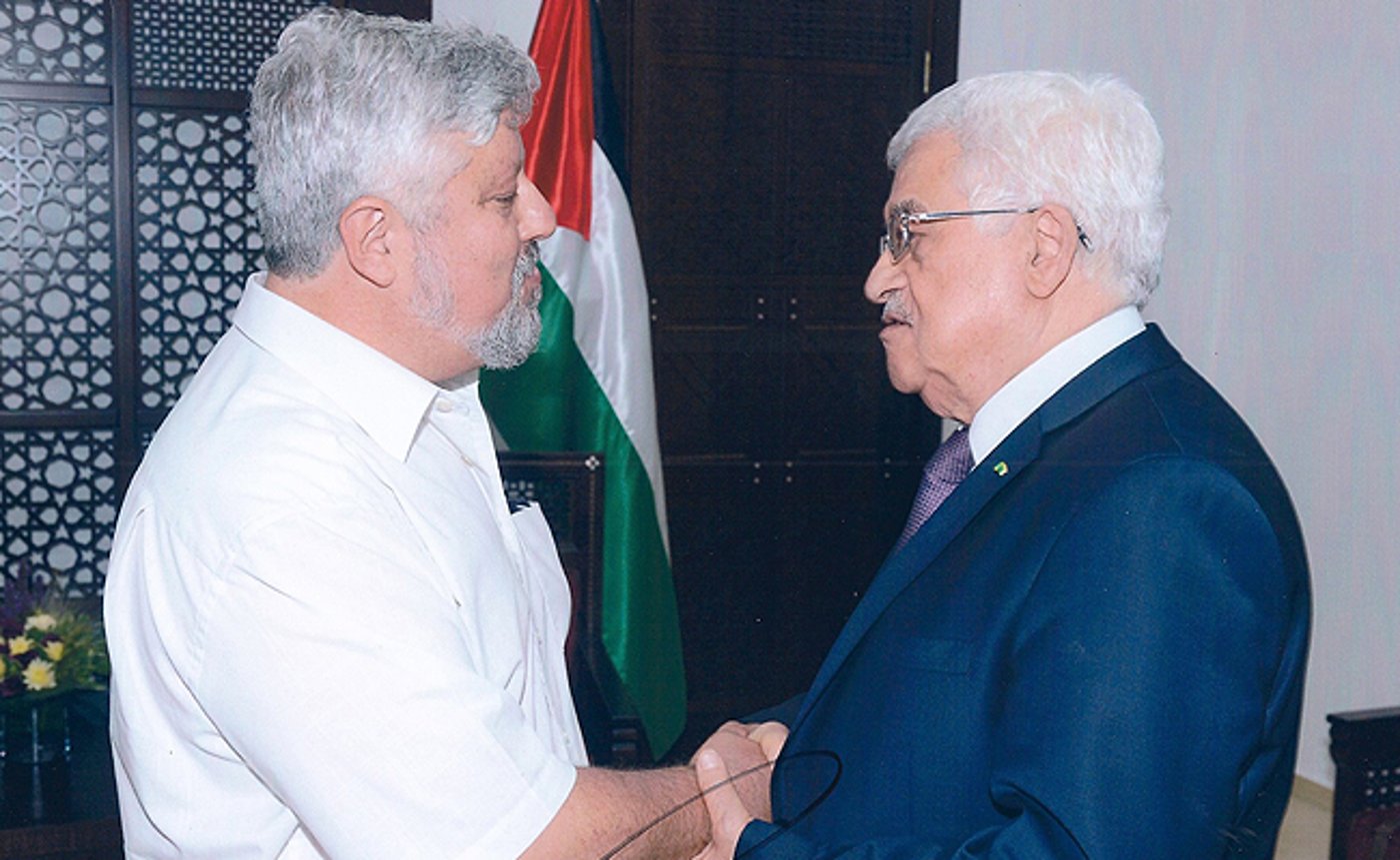 גרשון בסקין עם אבו מאזן
