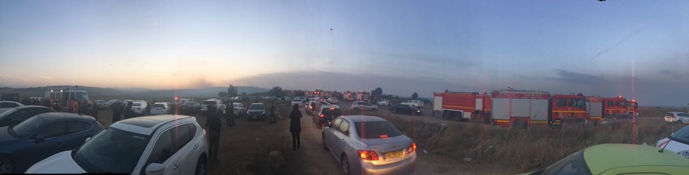 שריפת ענק באזור לטרון; מאות תושבים פונו מבתיהם