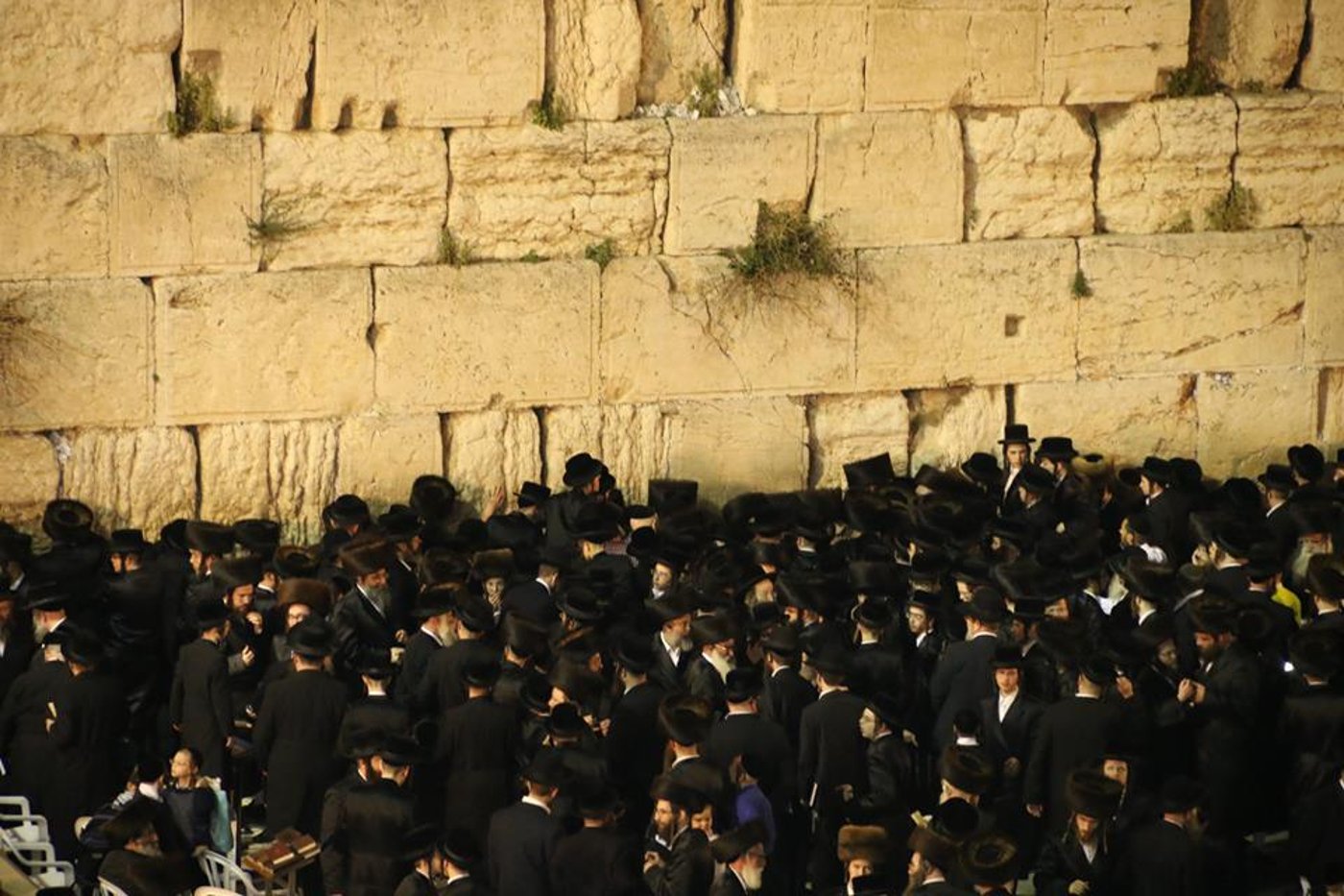 הרבי מויז'ניץ ואלפי חסידיו בכותל המערבי • תיעוד מדהים