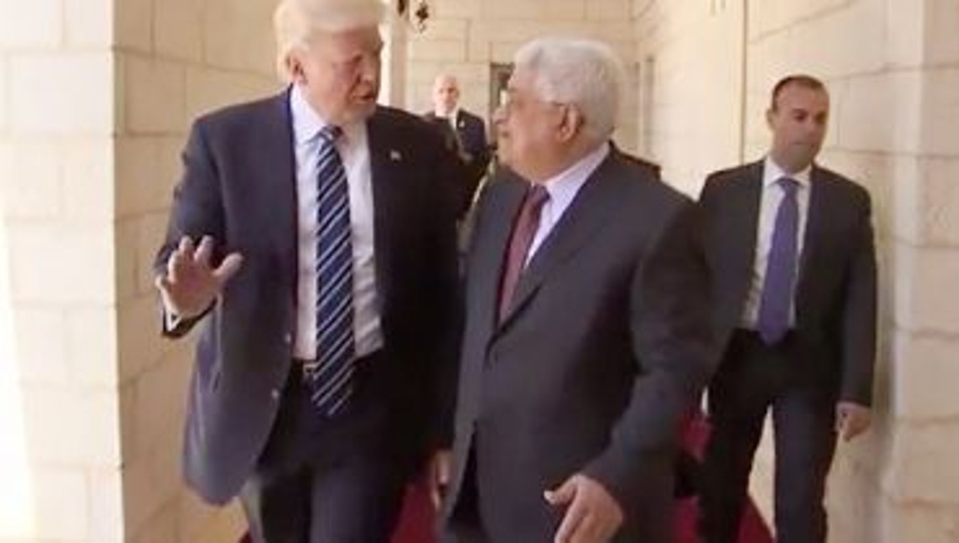 טראמפ ואבו מאזן בבית לחם