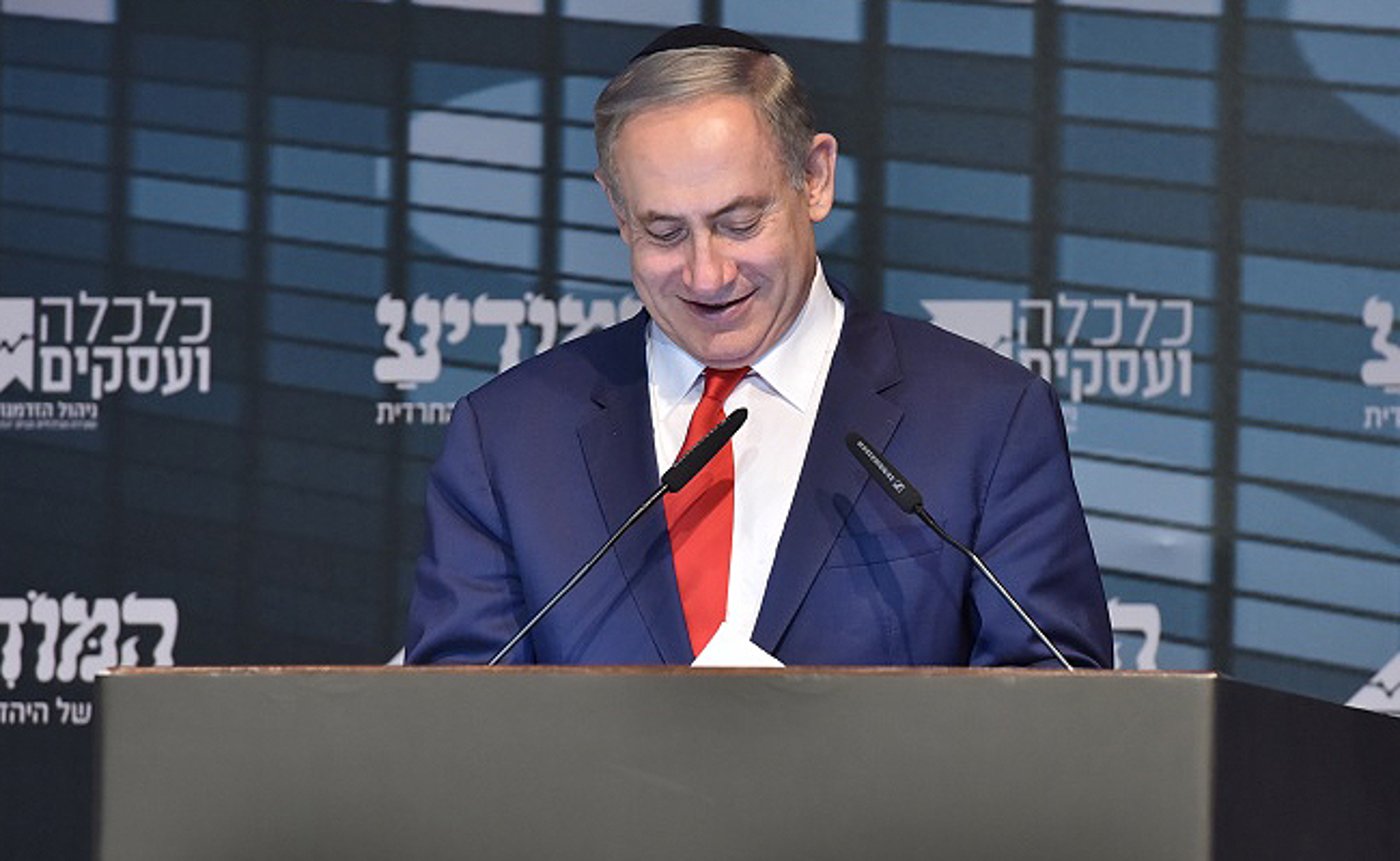 נתניהו בוועידת 'המודיע' בשנה שעברה