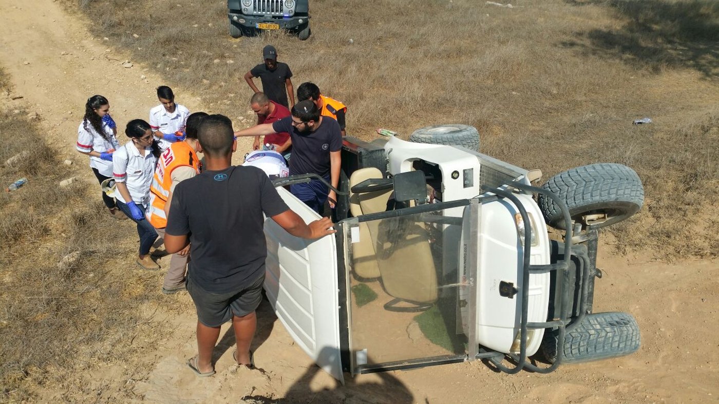רנג'ר התהפך, נער בן 17 נפצע בינוני. תיעוד