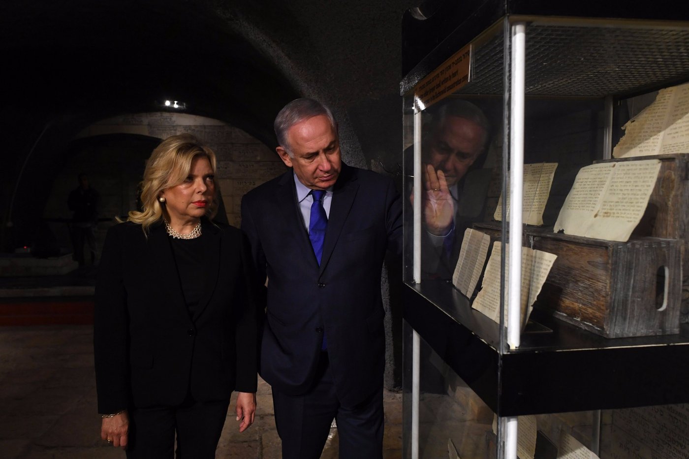 הזוג נתניהו סיירו במוזיאון השואה הראשון