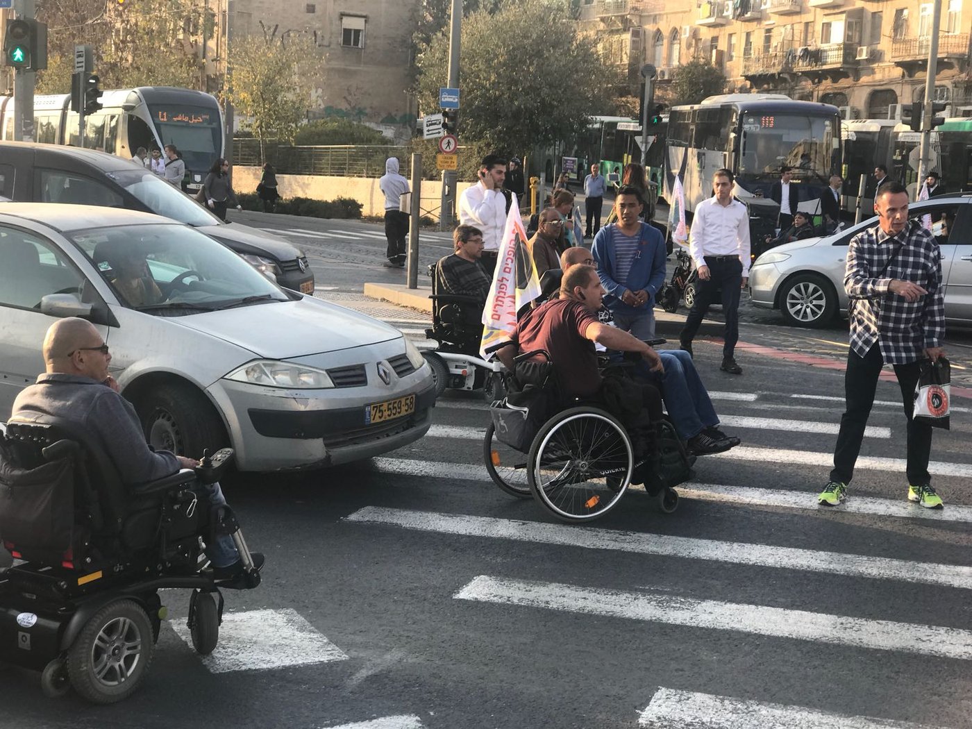 מחאת הנכים חזרה שוב למרכז ירושלים