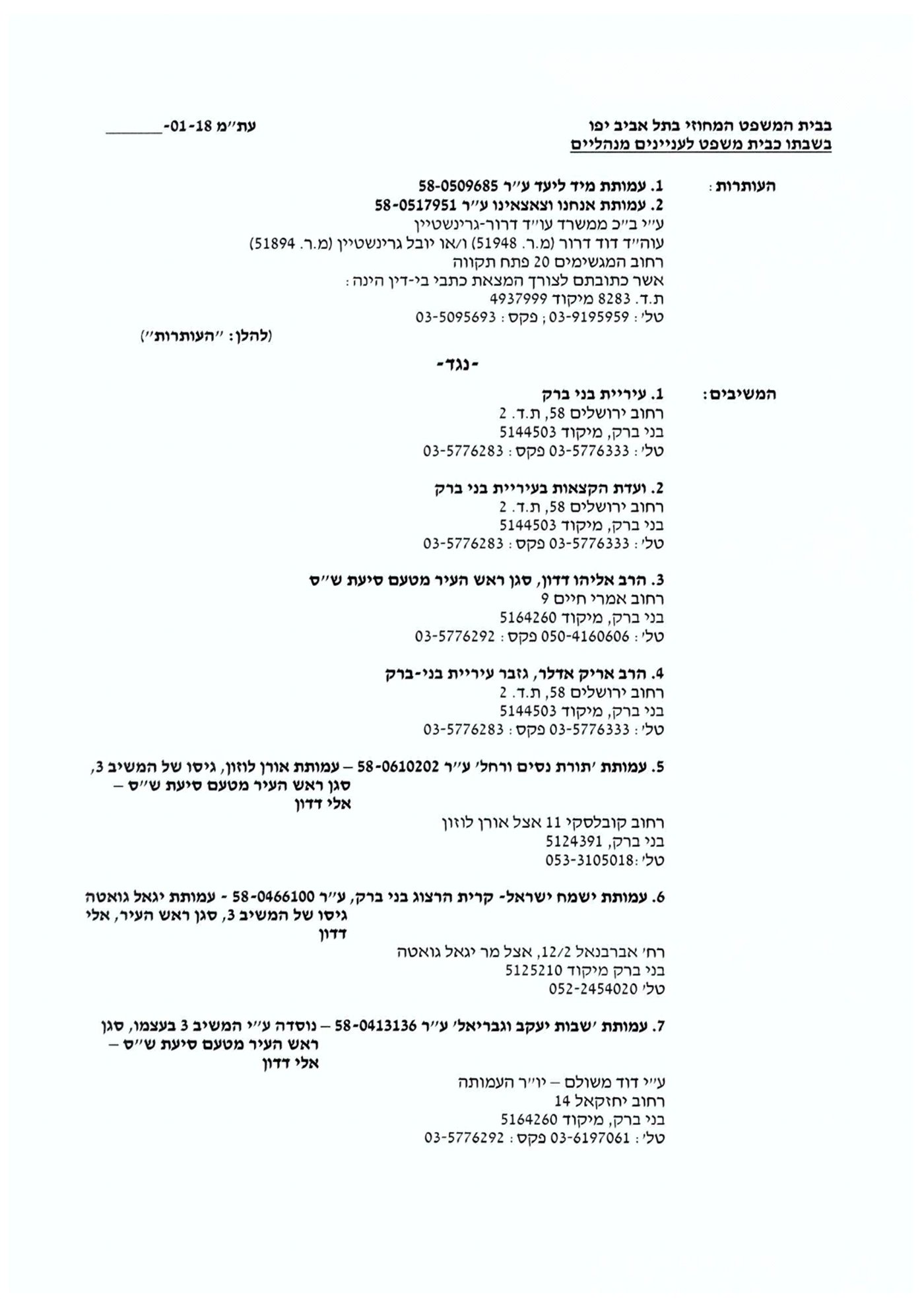 'אנחנו וצאצאינו' עתרה נגד עיריית בני ברק: 'שחיתות קשה'