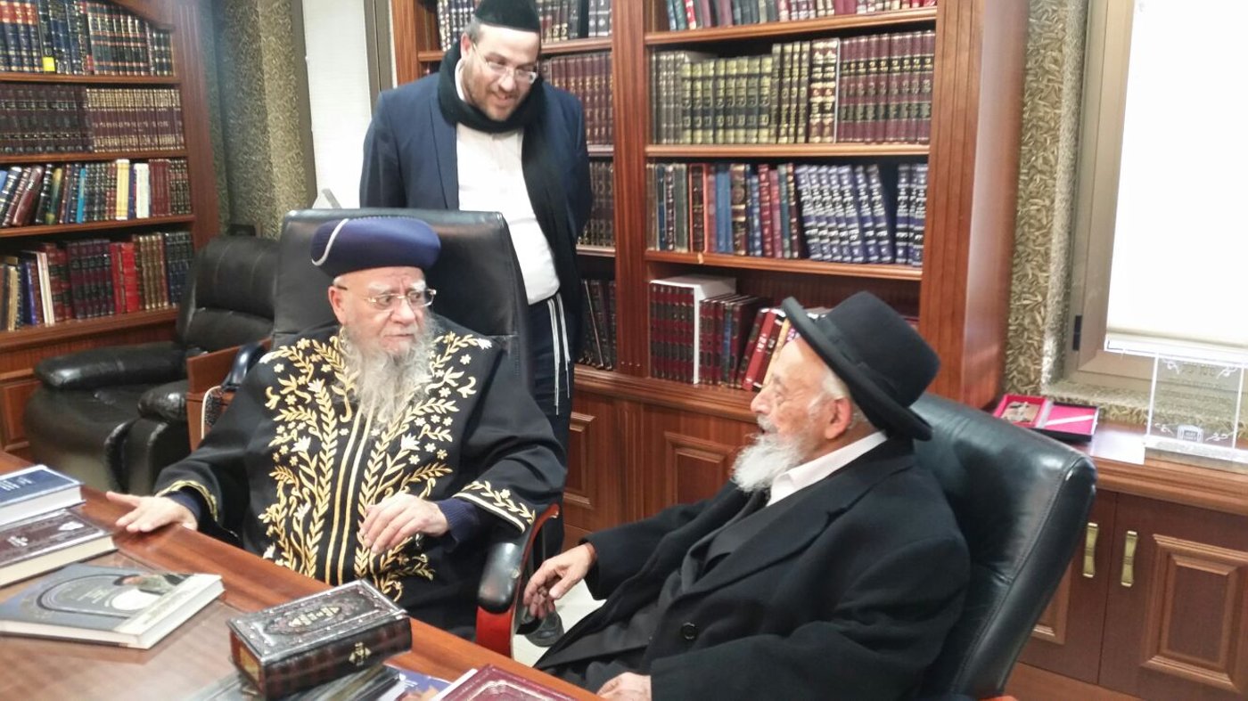 ט"ו בשבט: הגר"ש בעדני ביקר את זקן הראשונים לציון