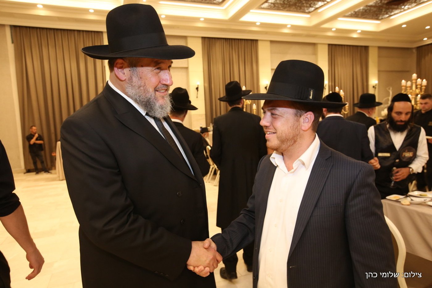 הרב אליעזר סורוצקין חיתן את בנו • צפו בגלריה