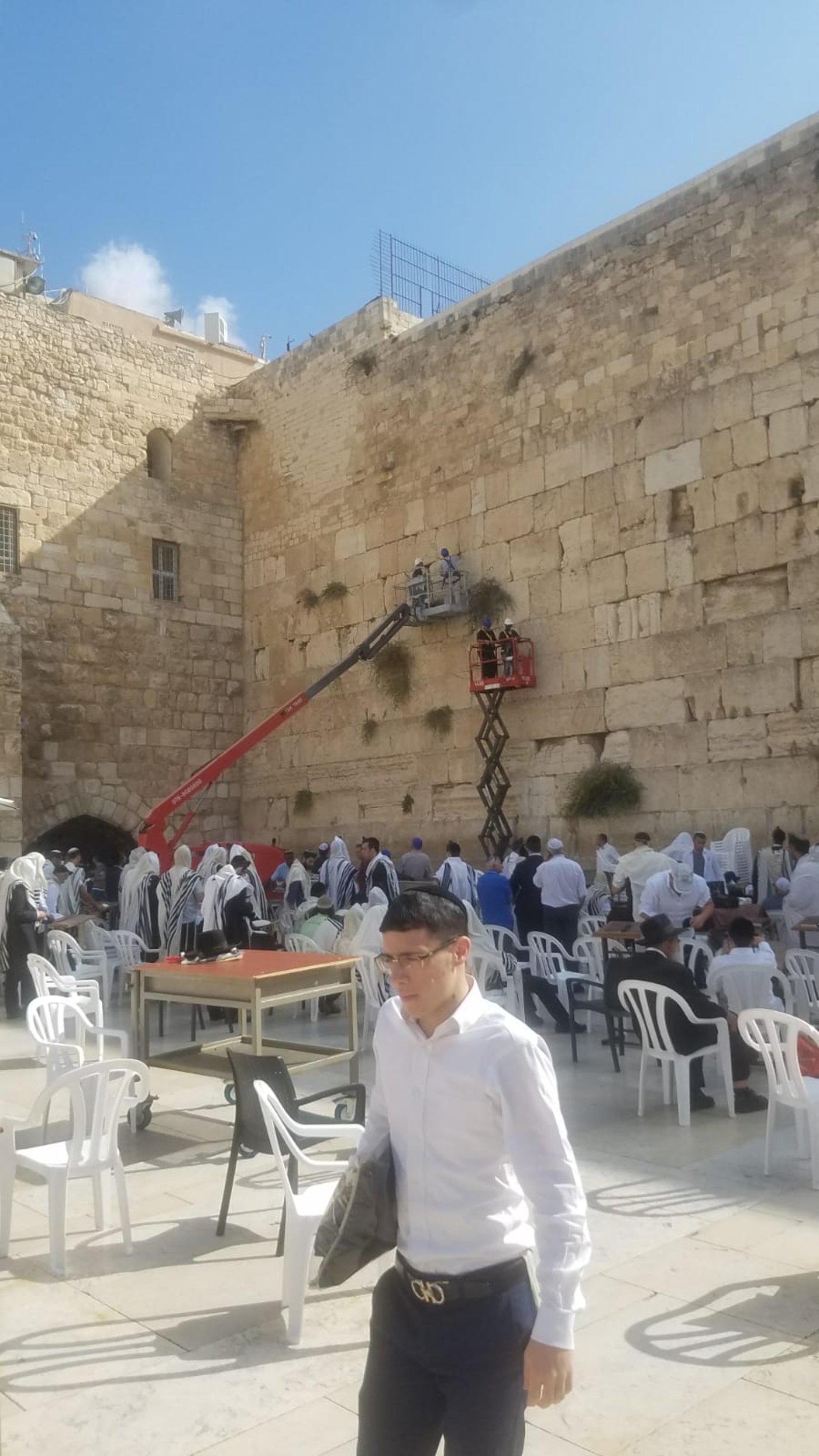 לאחר הנפילה: אבני הכותל המערבי נבדקות