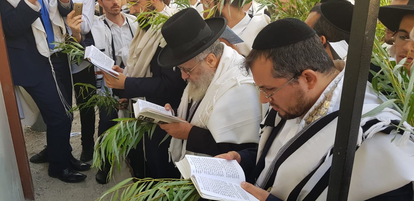 תיעוד: הושענא רבא במעונם של הראשונים לציון
