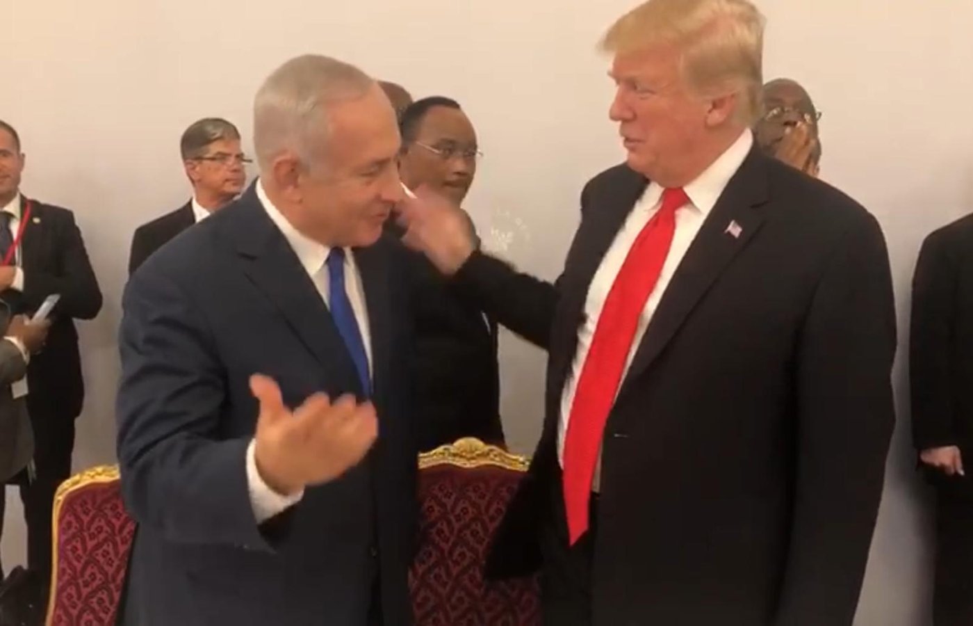 נתניהו עם נשיא ארה"ב טראמפ, היום