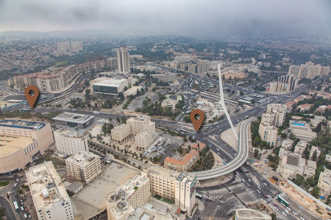 הקטע המסומן שייחסם לתנועה כלי רכב פרטיים