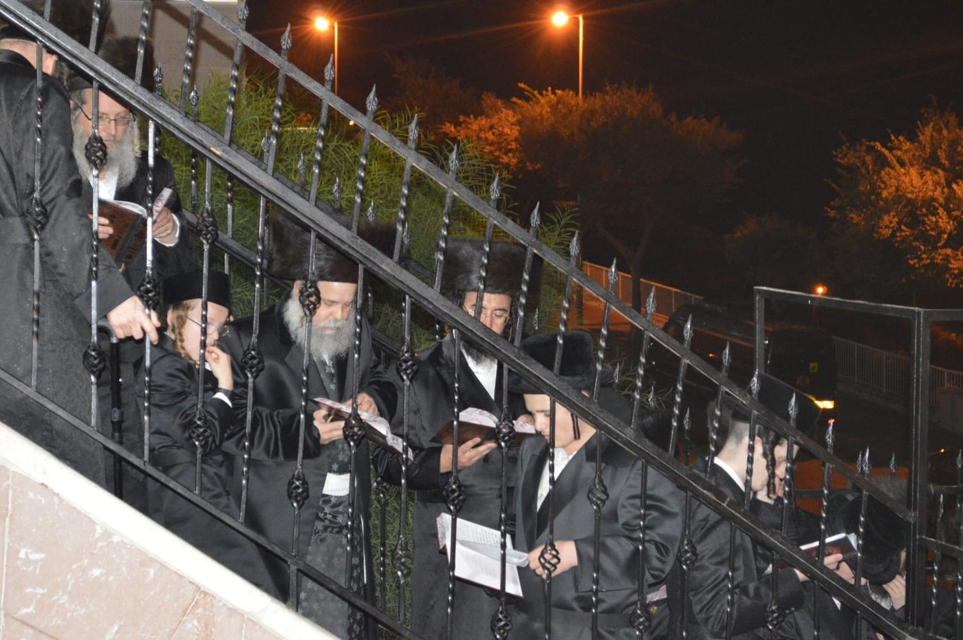הרבי עלה על הסולם וסיכך בידיו את הסוכה
