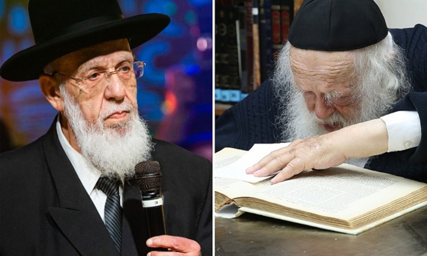 מרנן הגר"ח קנייבסקי והגר"ש כהן. שניים מהרבנים החתומים
