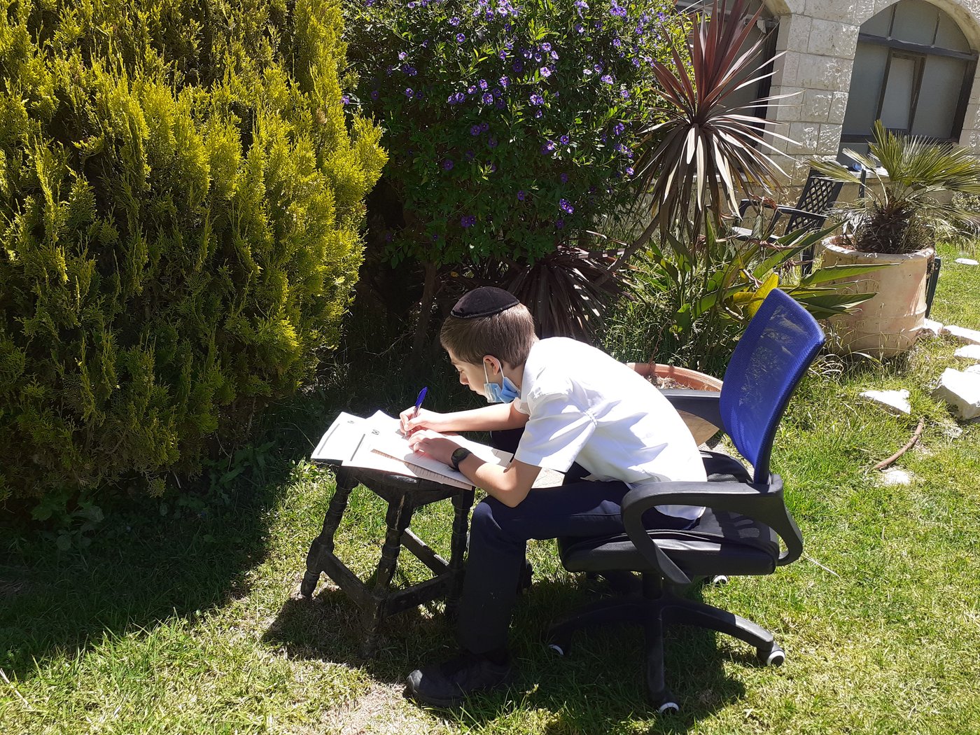 המבחנים התקיימו בגינות, בחדרי מדרגות ובתחנות אוטובוס