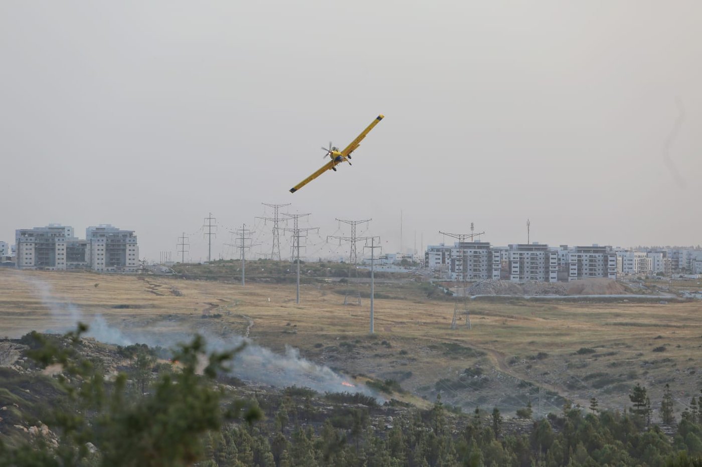 תיעוד: המאמצים מהאוויר לכיבוי השריפות