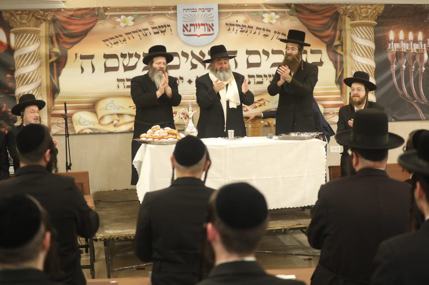 האדמו"ר רבי יקותיאל אבוחצירא ביקר בישיבה החסידית
