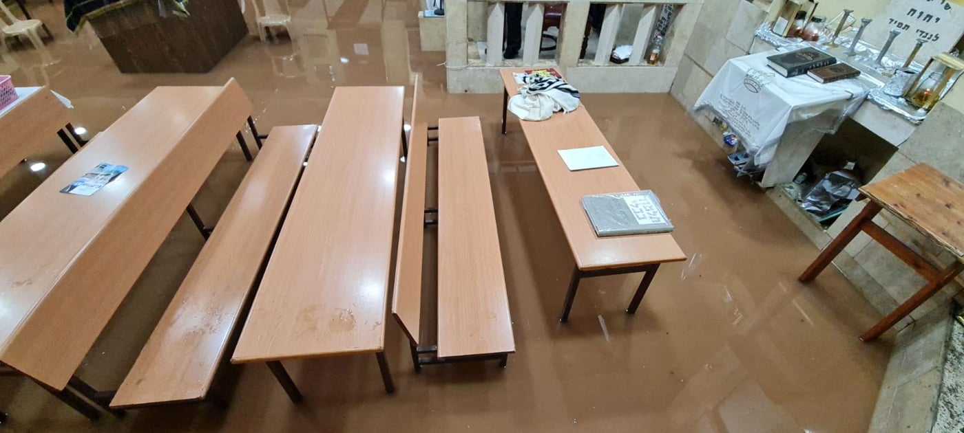 רעננה: בית המדרש של הרבי זצוק"ל הוצף