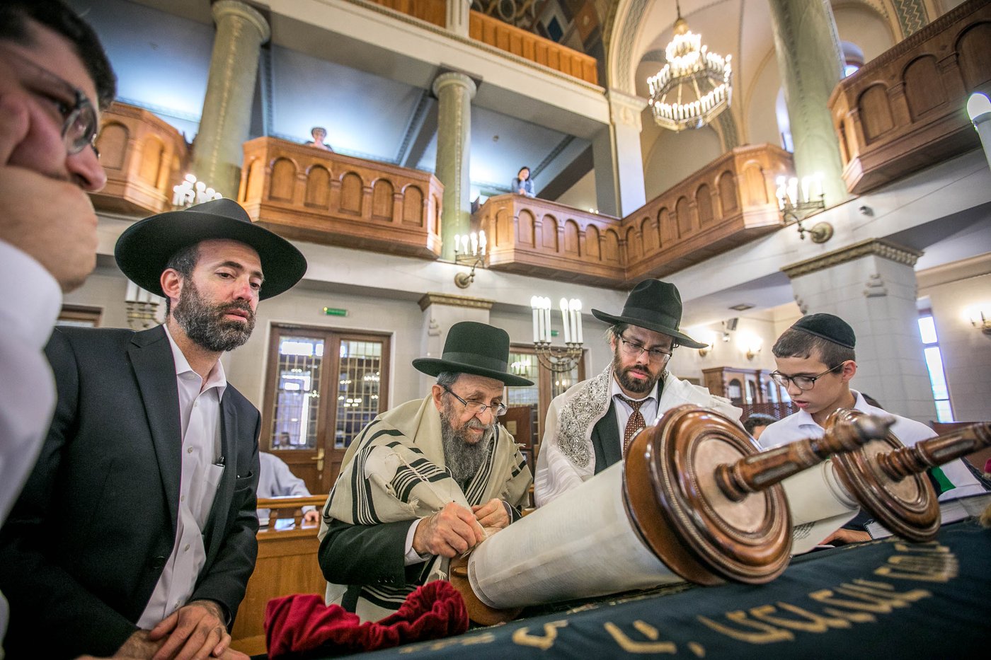 זקן ראשי הישיבות וחבר מועצת גדולי התורה הגאון הגדול רבי שמואל קמינצקי בביקורו במוסקבה. צילום ארכיון; אלי איטקין