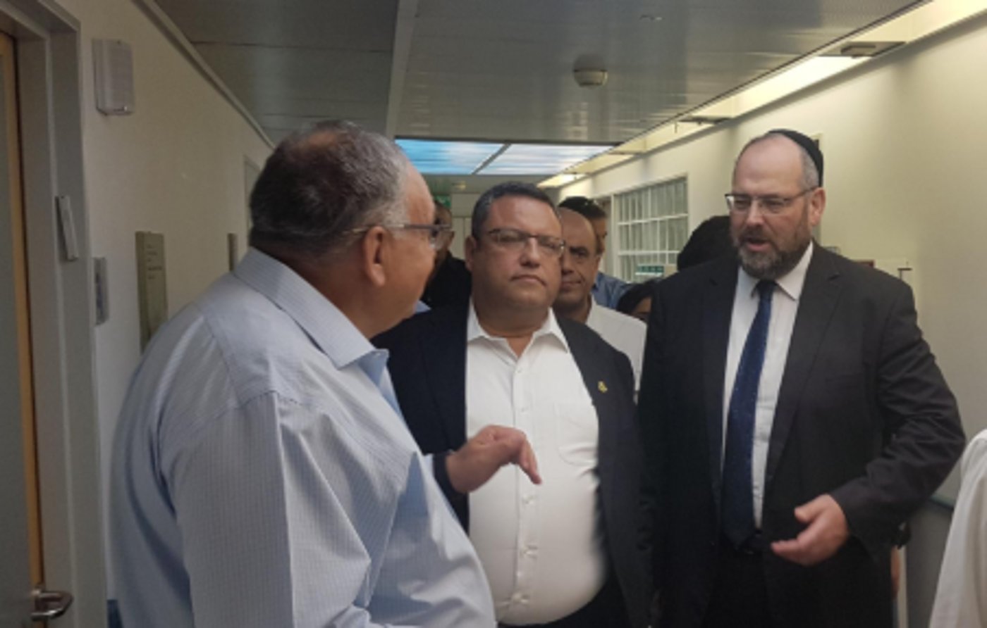ראש העיר וממלא מקומו בסיור בהדסה עם פרופ' רוטשטיין