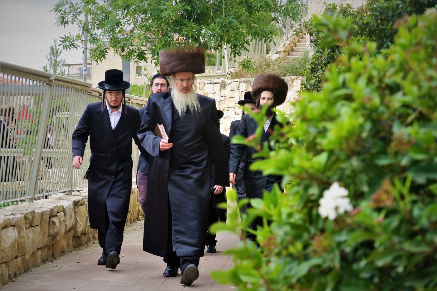 בביתר עילית: הרבי מהארנסטייפל בברכת האילנות