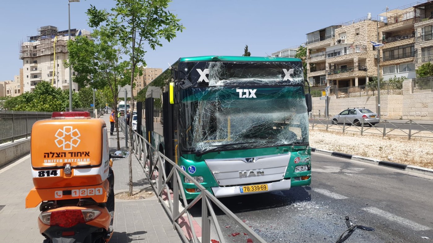 זירת התאונה בירושלים