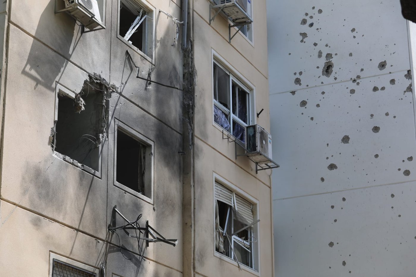 תיעוד: הנזק מהפגיעה ישירה בעיר אשקלון