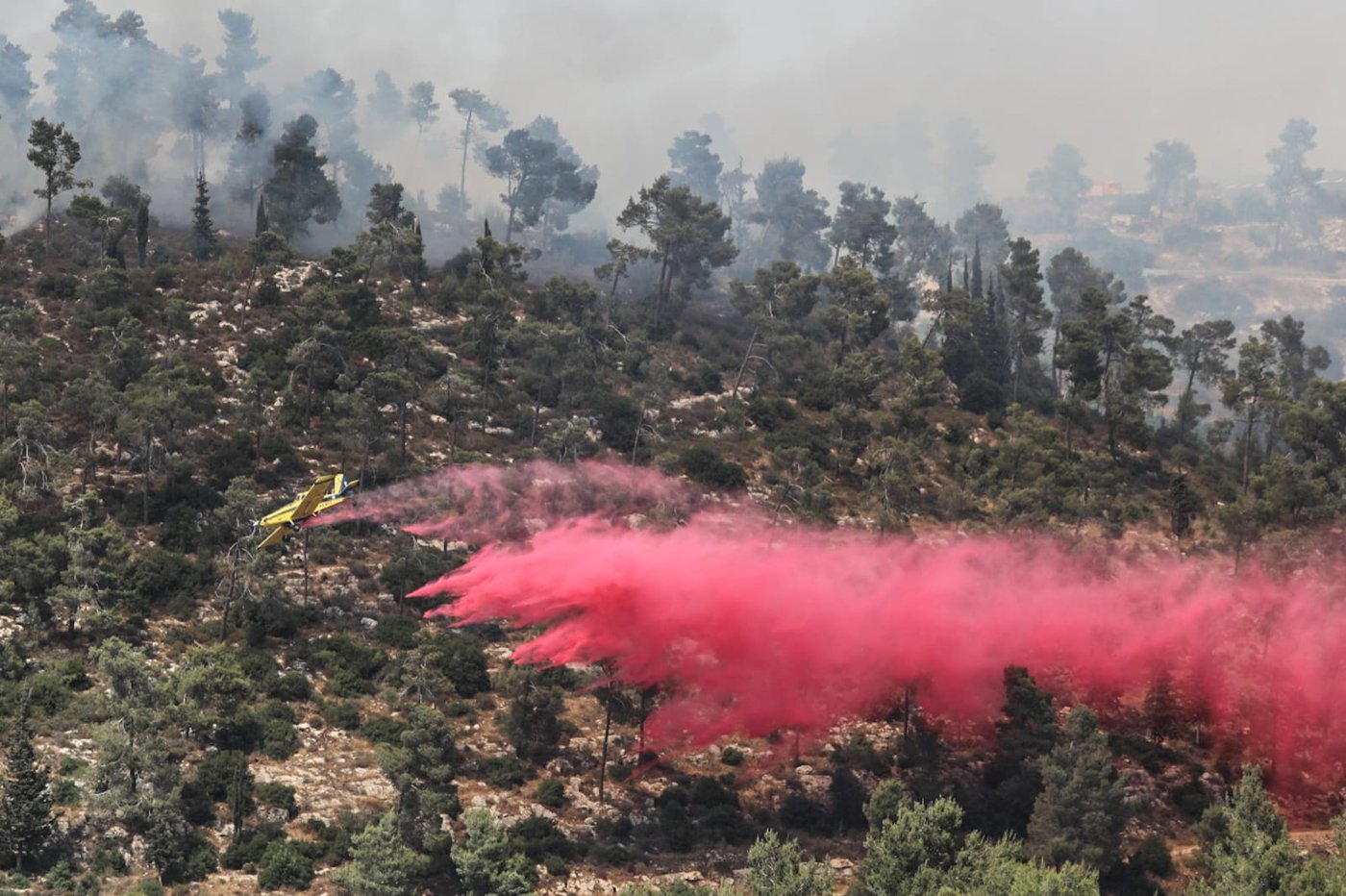 אש בוערת בהרי ירושלים; "הוסרה הסכנה מעל הישובים"