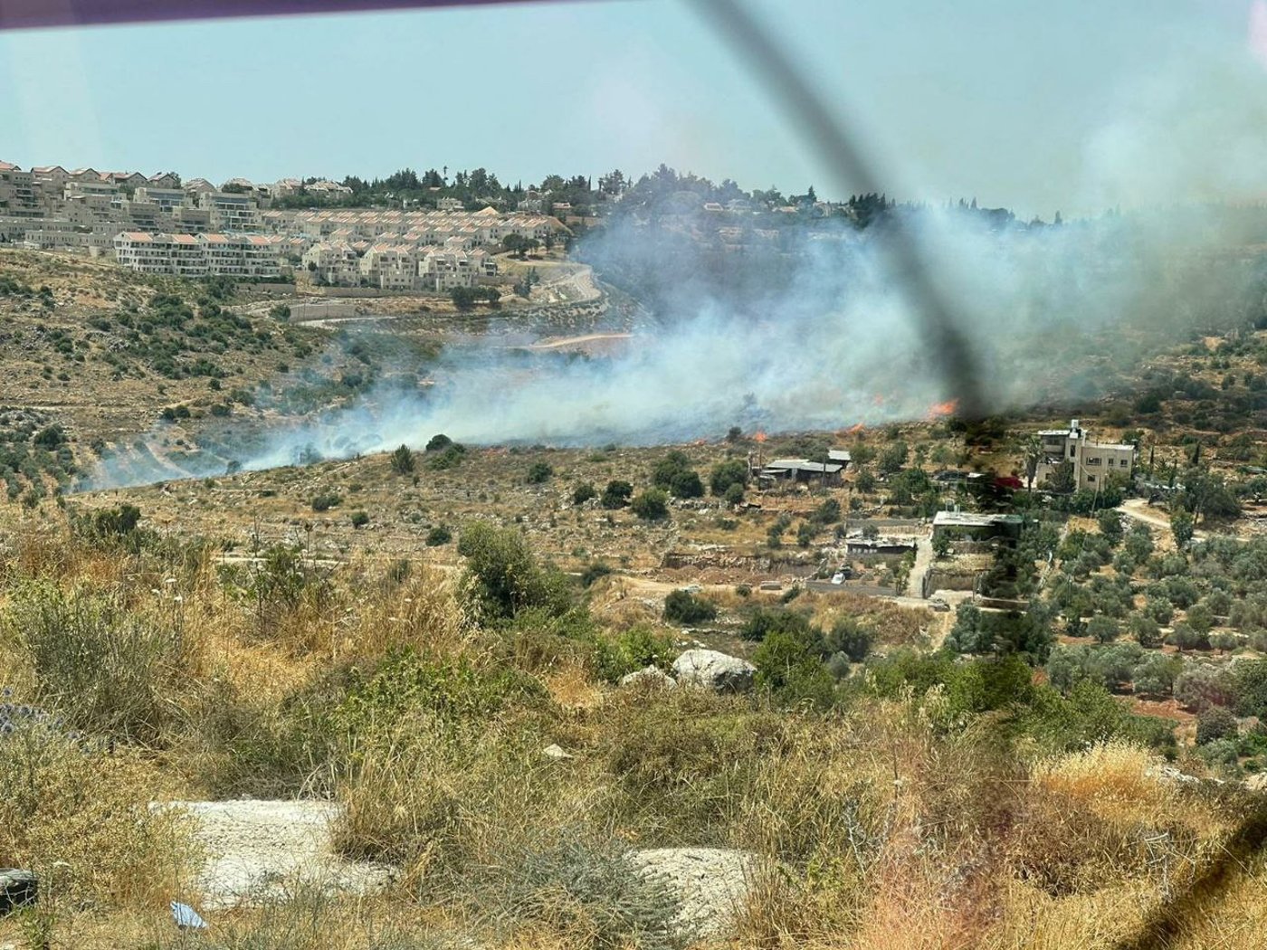 שמונה מטוסים הוזנקו: שריפה בסמוך לביתר עילית