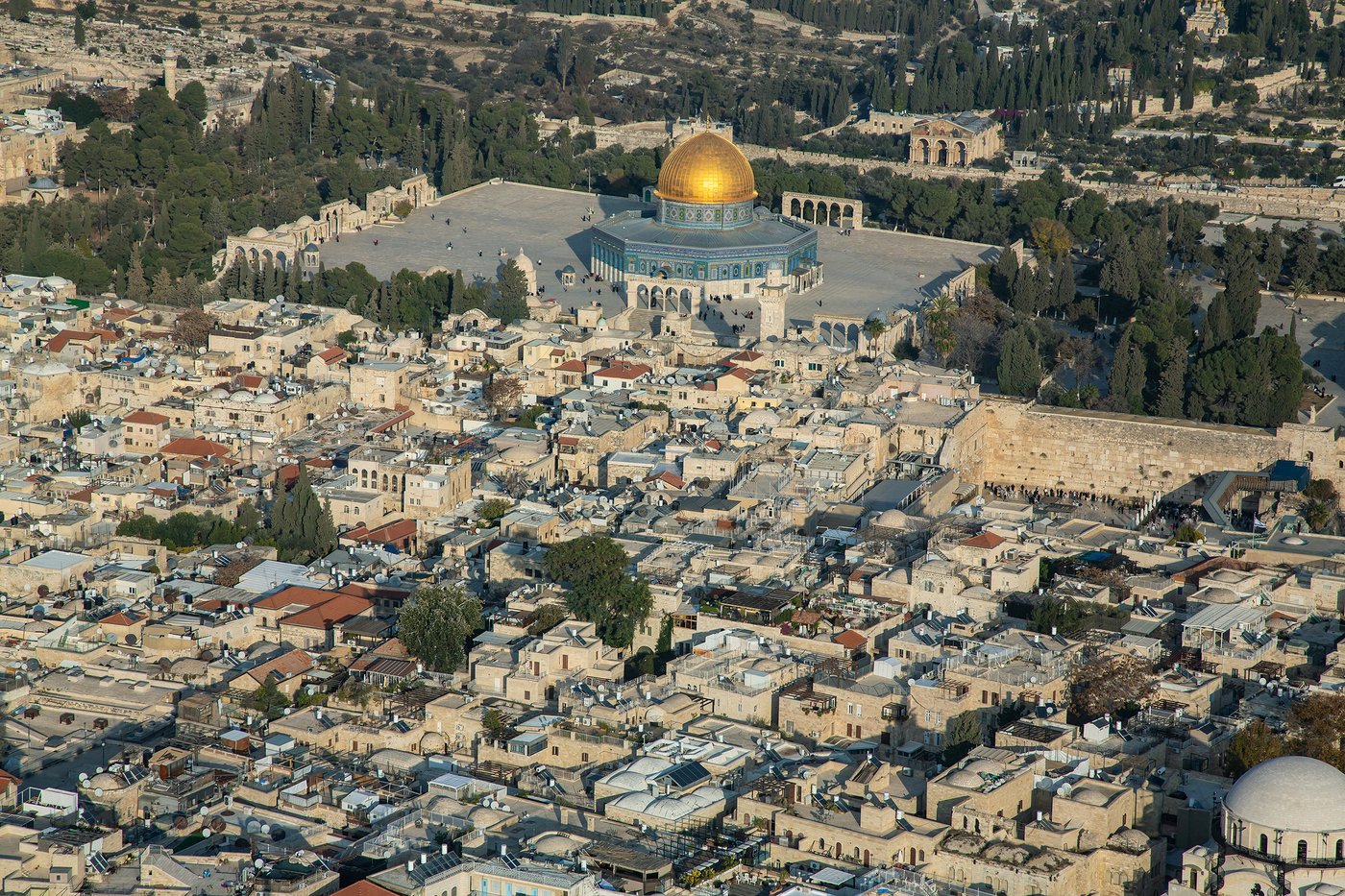 תמונות מרהיבות: העיר העתיקה בירושלים - מהאוויר