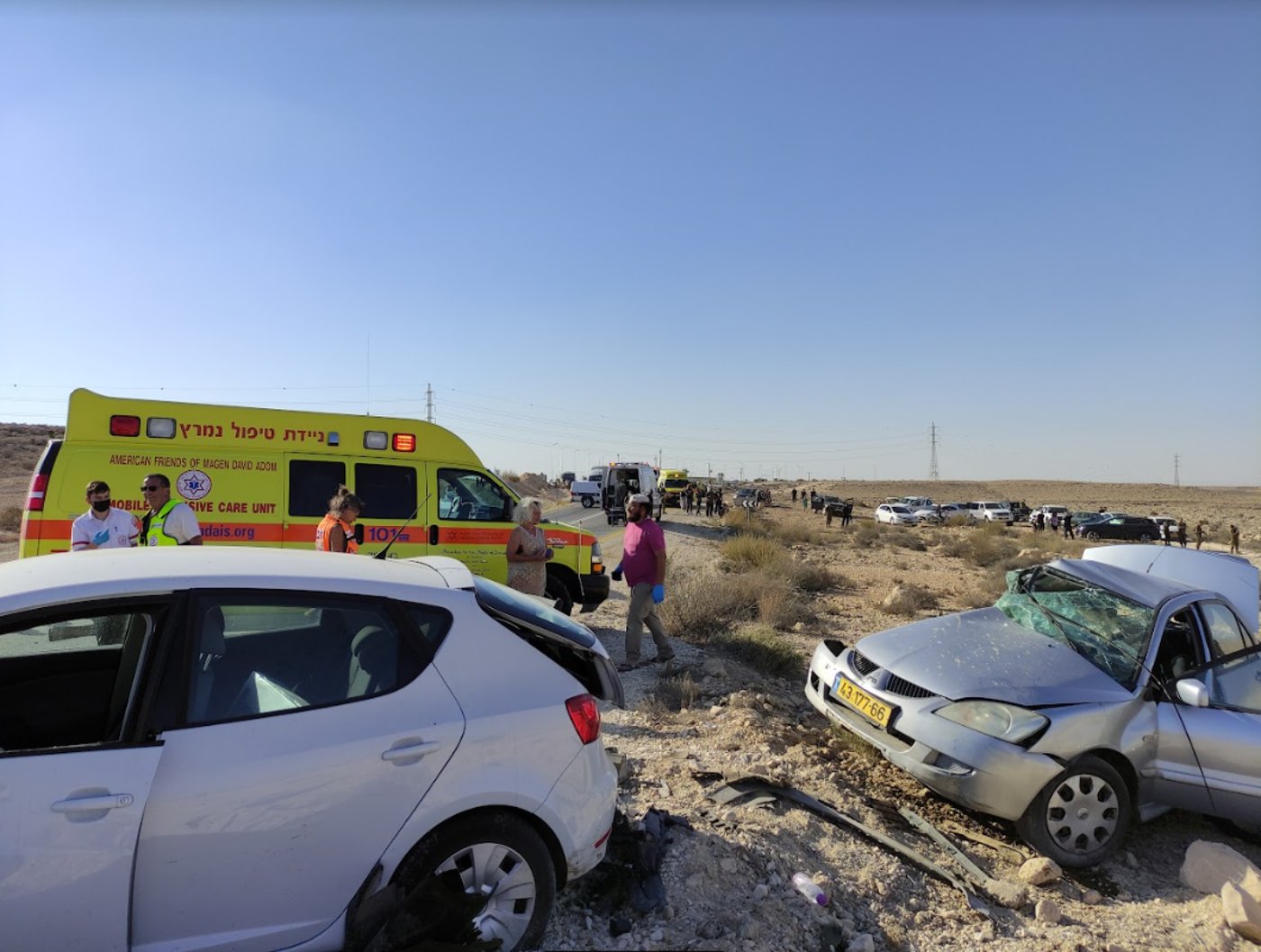 זירת התאונה הקטלנית בכביש 40