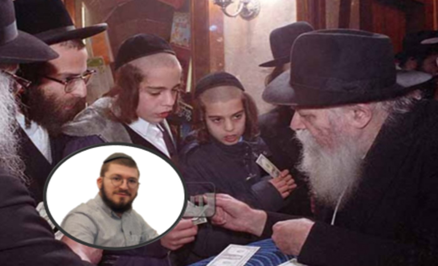 המנהיג הגדול מעניק יחס לכל אחד באופן אישי (בעיגול, כותב השורות)