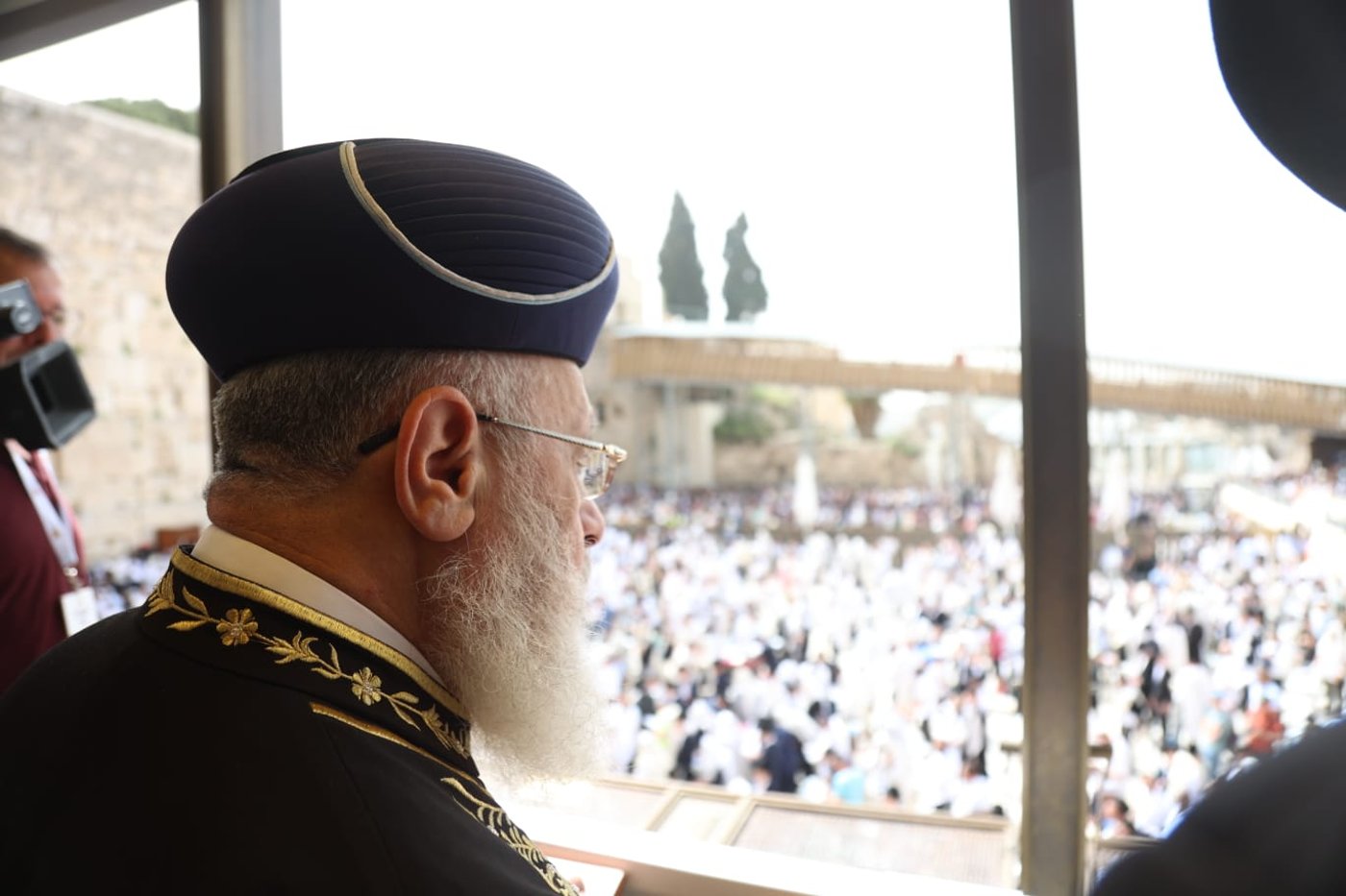 הראשון לציון במעמד ברכת הכהנים בכותל