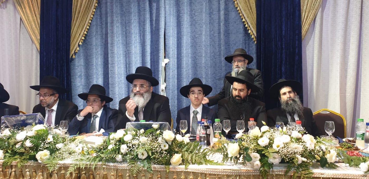תיעוד מרהיב משמחת בר המצווה לבניו של הגה"צ רבי ישראל אברג'ל