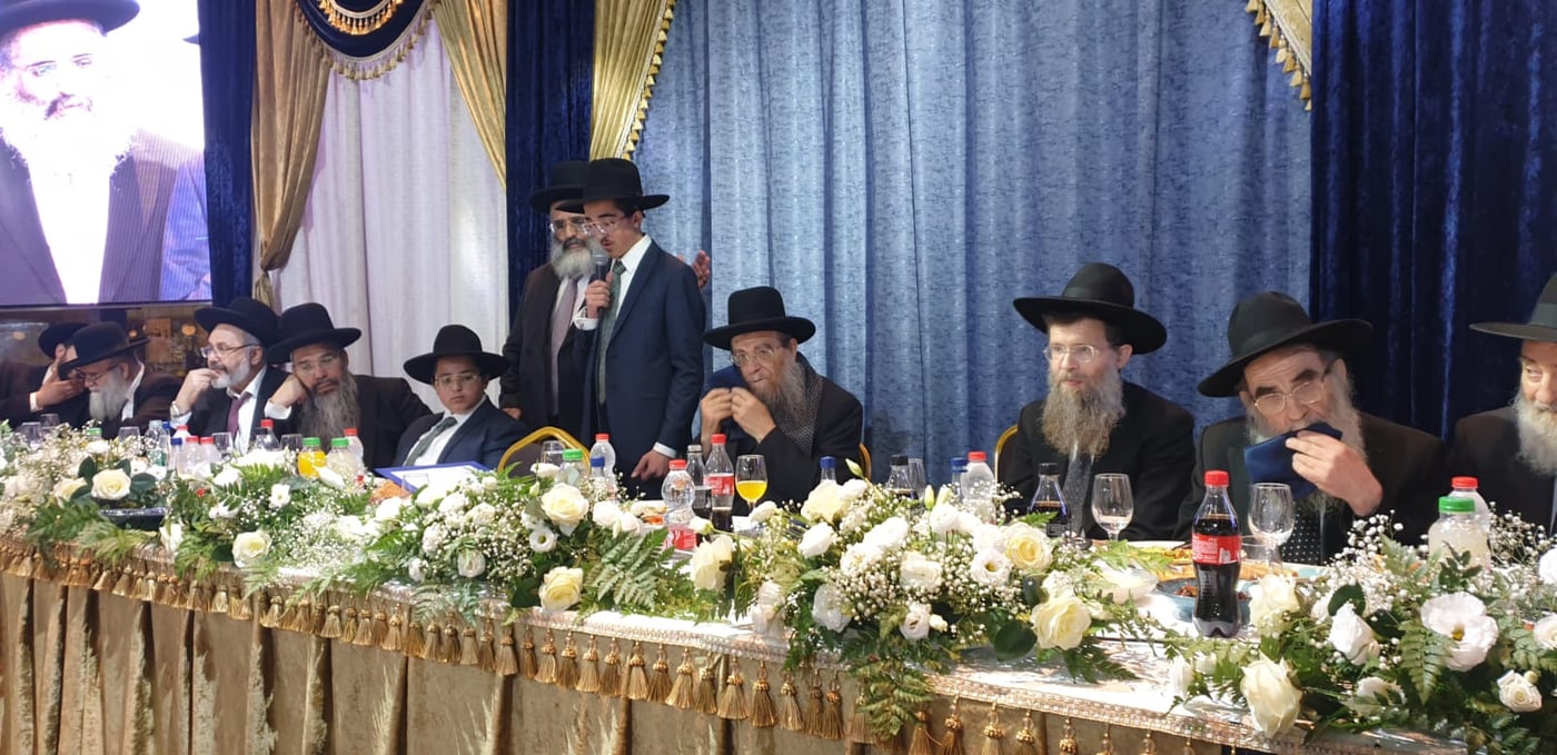 תיעוד מרהיב משמחת בר המצווה לבניו של הגה"צ רבי ישראל אברג'ל