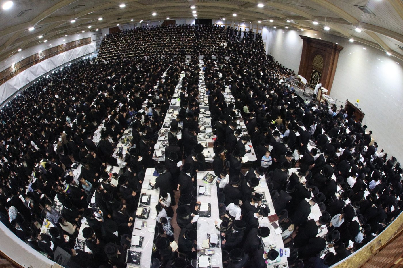 באמצע סליחות פרץ האדמו"ר מצאנז בבכי: "אוי לנו" • תיעוד