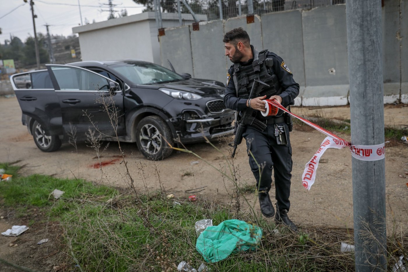 צפו בזירת חיסול המחבל מפיגוע הדריסה סמוך לכוכב יעקב