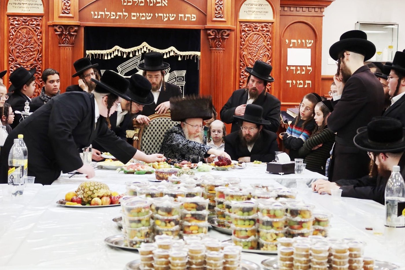 האדמו"ר חילק פירות שביעית | תיעוד ט"ו בשבט בקרעטשניף