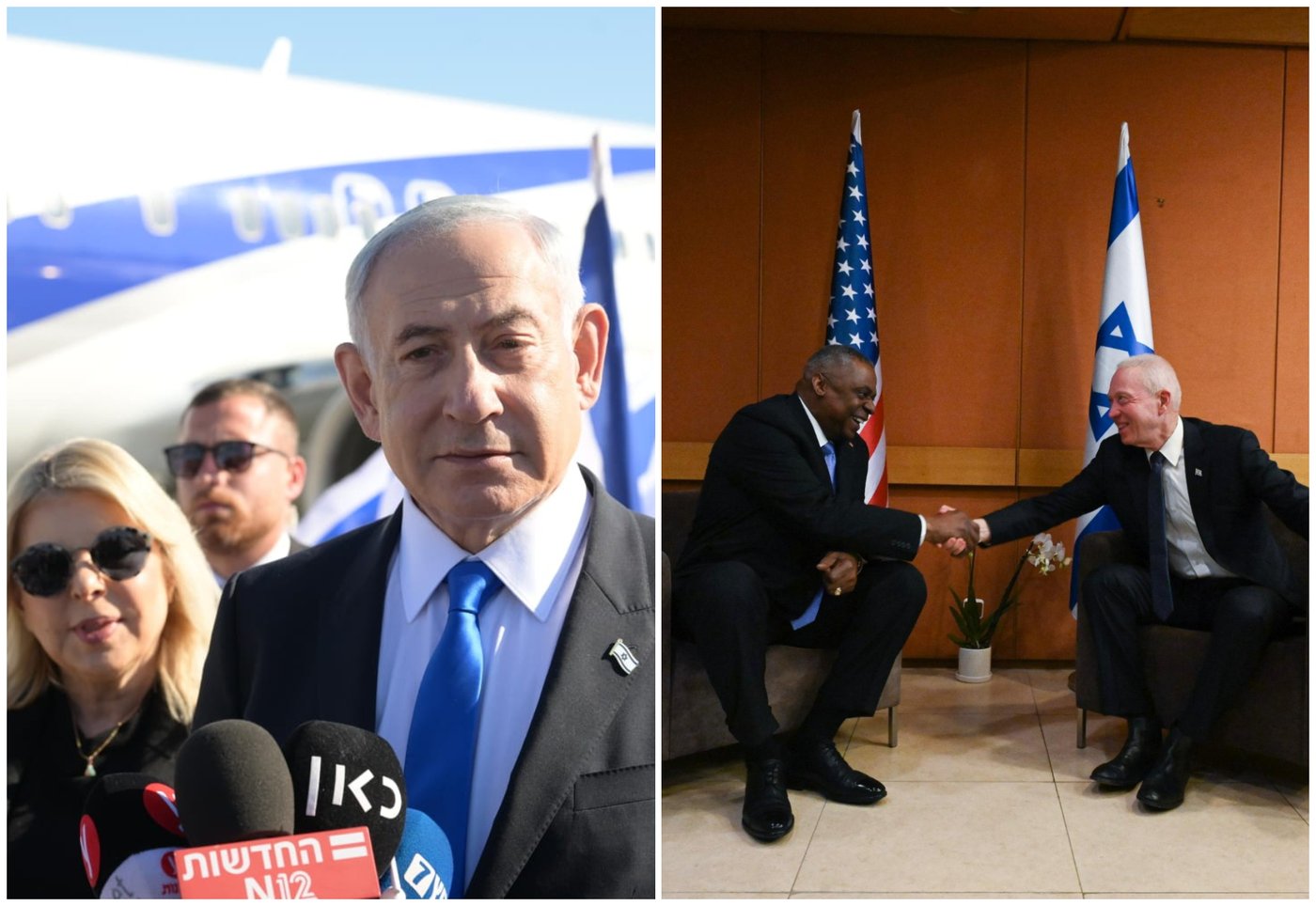 שר ההגנה אוסטין רומז נגד הרפורמה בביקור בישראל | נתניהו בדרך לביקור ברומא