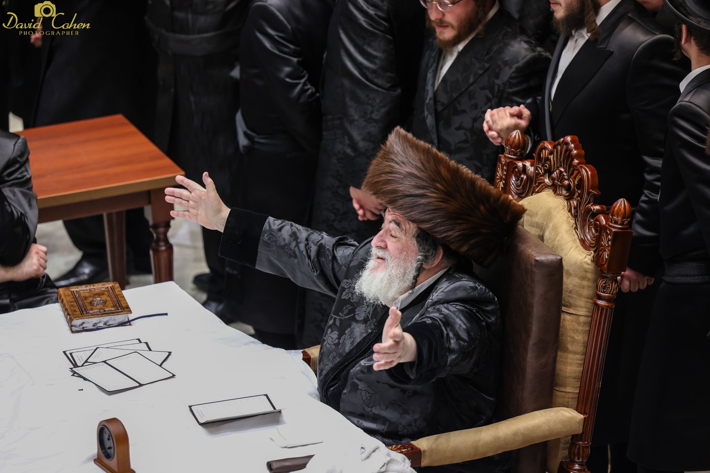 האדמו"ר מויז'ניץ שהה בשבת במירון עם עשרות נדיבים