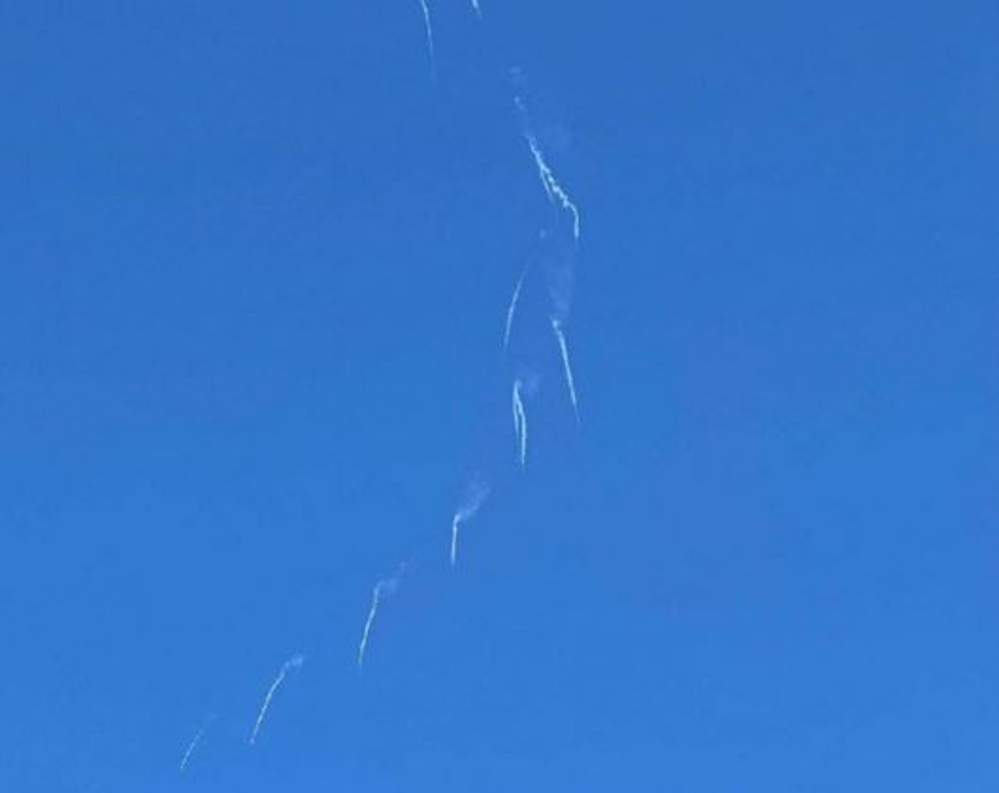 תיעוד היירוט כפי שנראה מעזה