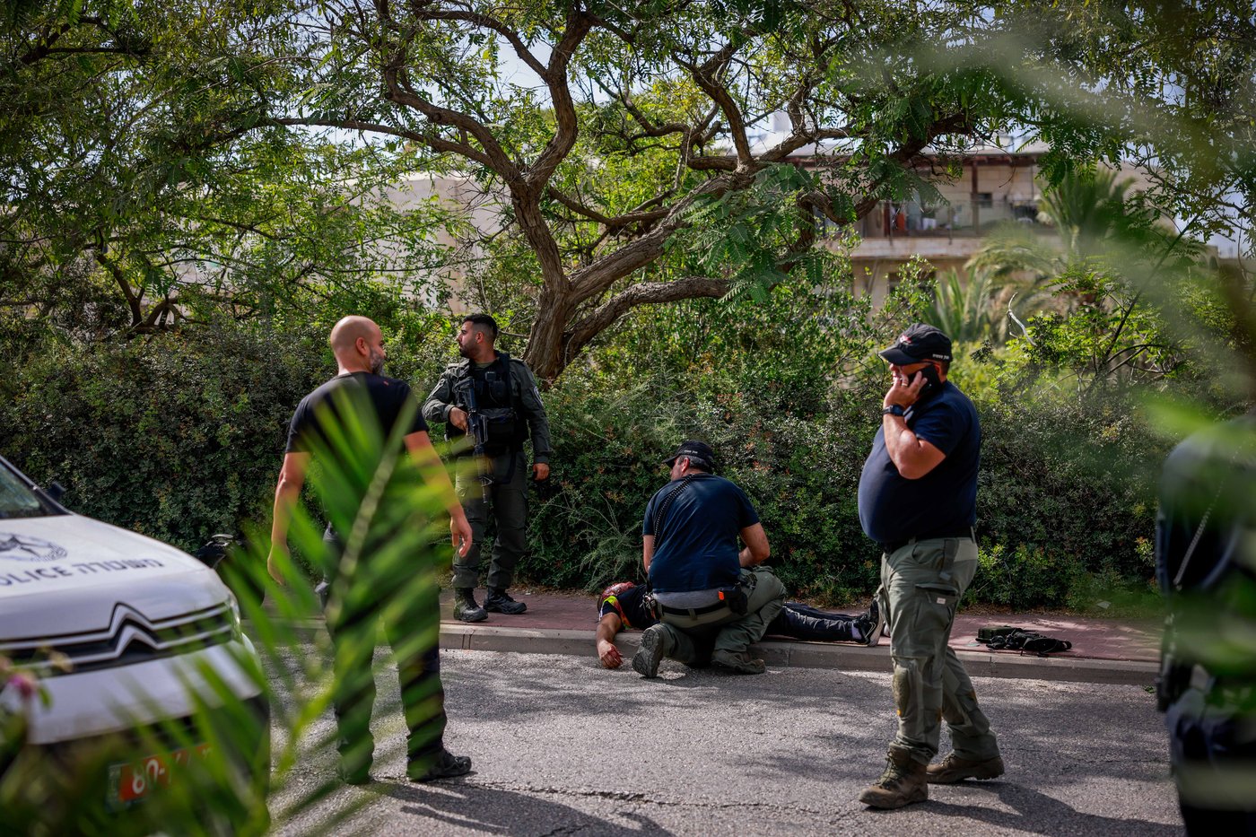 זירת הפיגוע במעלה אדומים