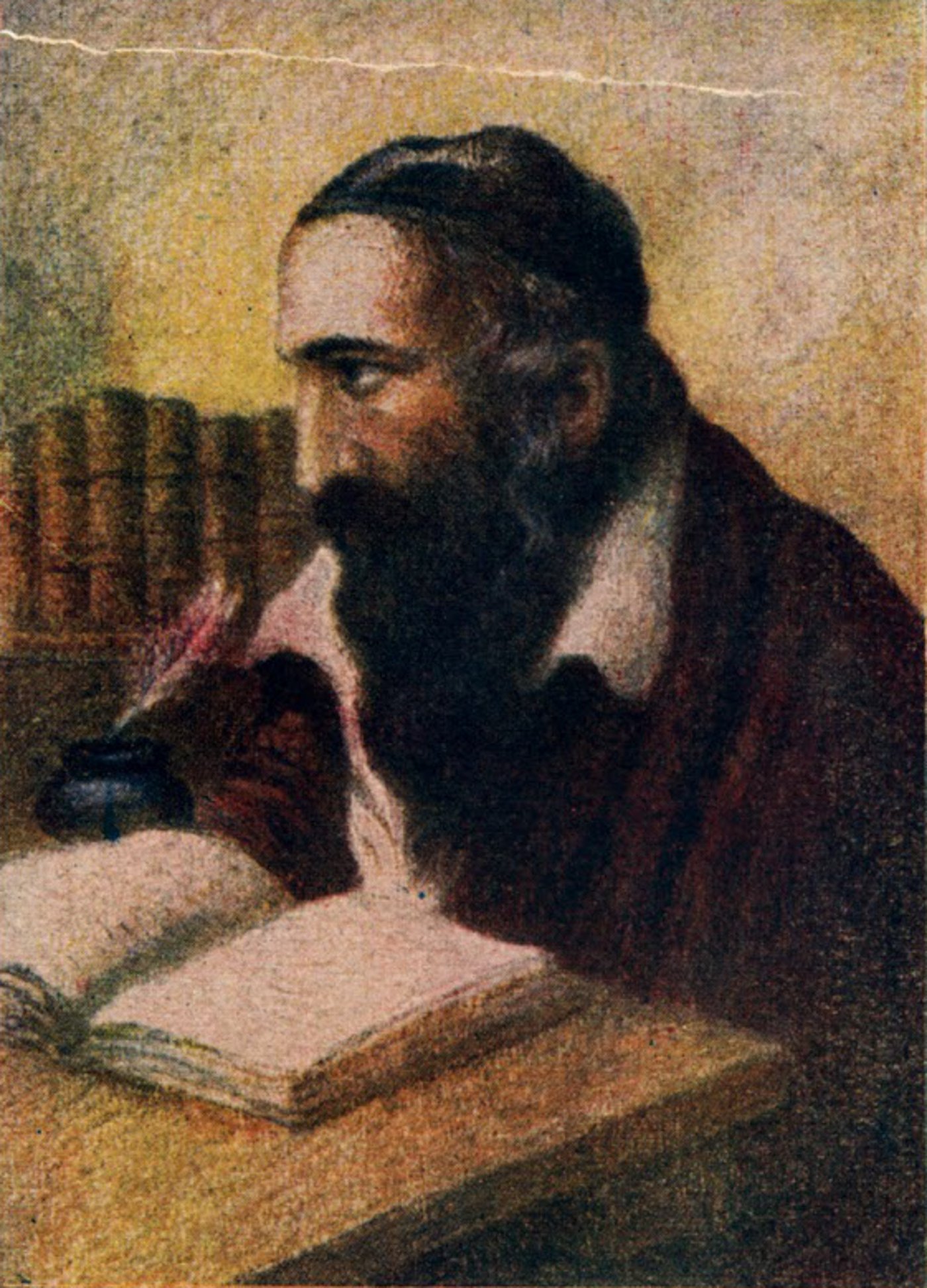 "אָהוּב סוקרטס אהוּב אפלטון, אך האמת אהובה מכל". ציור בדיוני של רבי שבתי הכהן הש"ך
